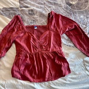 Old Navy Burgundy Blouse